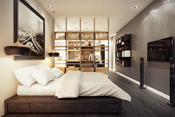 Zonering van een slaapkamer met een plank