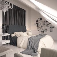 Ontwerp een slaapkamer op een gemeubileerde zolder