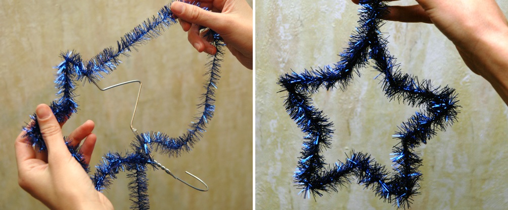 DIY Kerstster gemaakt van draad