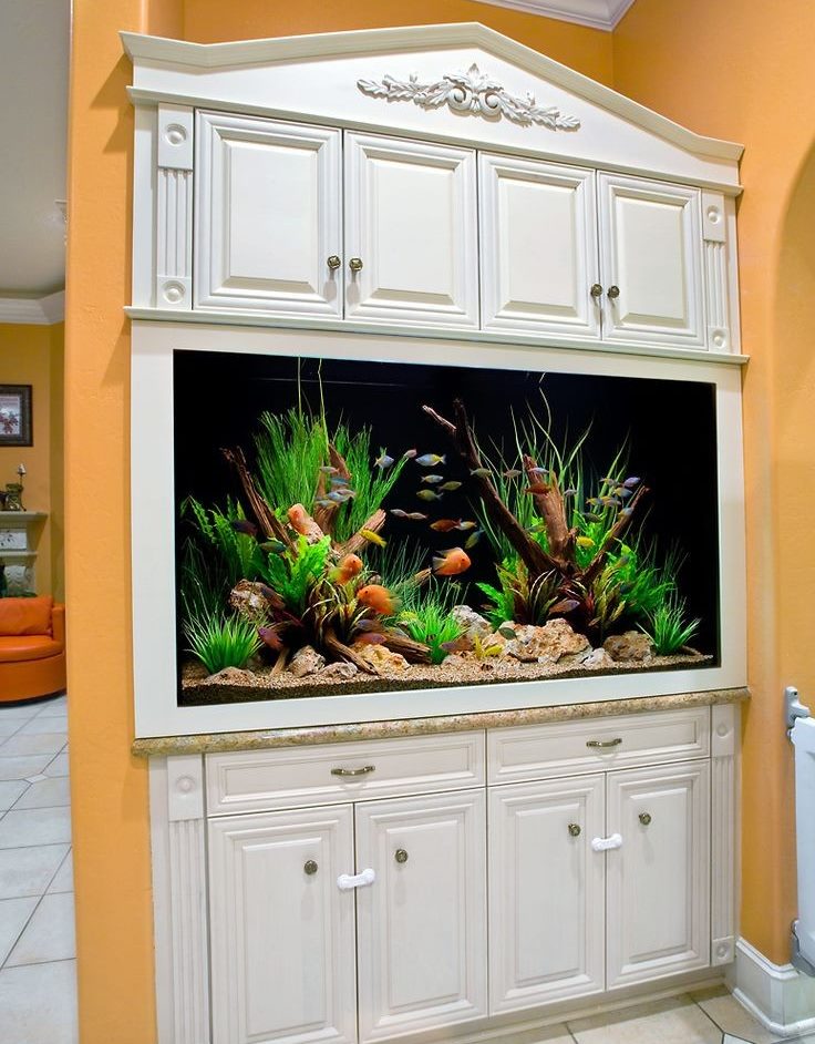 Kuchyňská skříň s integrovaným akváriem
