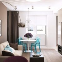 Designový obývací pokoj s jídelním koutem