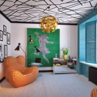 Ontwerp van een kamer in een landhuis in een moderne stijl
