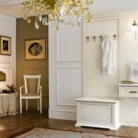 Sala de intrare cu mobilier clasic alb