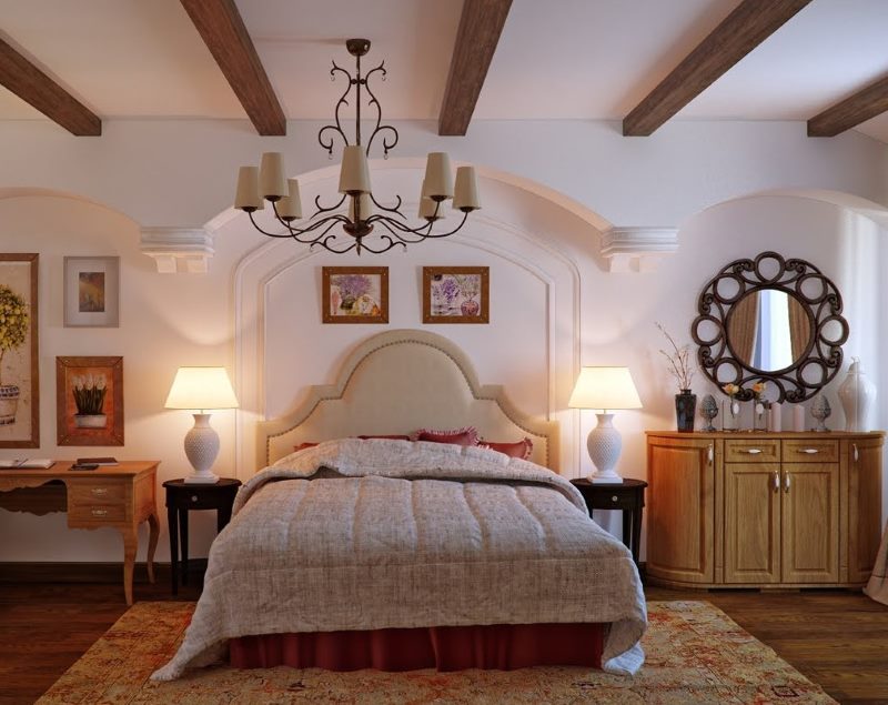 Provence styl ložnice koberec