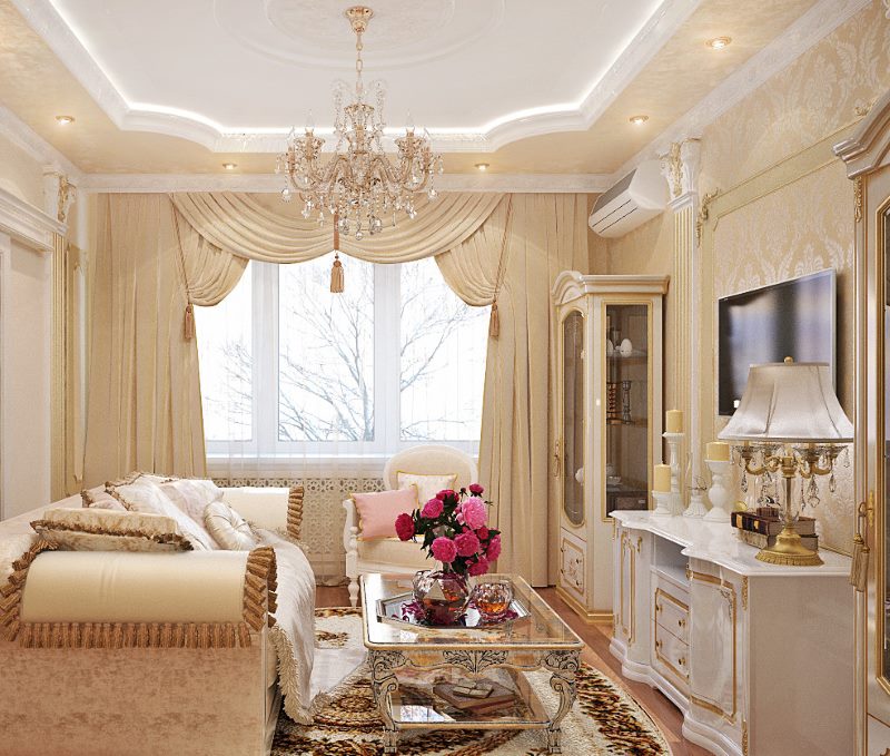 Navrhněte malý obývací pokoj v klasickém stylu