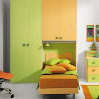 Interior of a bright children's room in a modern style