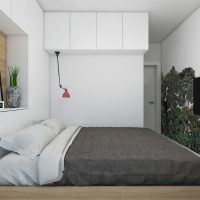 Bilik tidur kecil di sebuah rumah panel