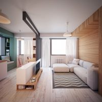 design obývacího pokoje s bílou pohovkou
