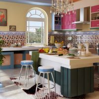 Interiér kuchyně v orientálním stylu