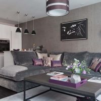 Obývací pokoj v šedé barvě