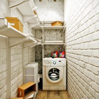 Opstelling van een smalle pantry in een klein appartement