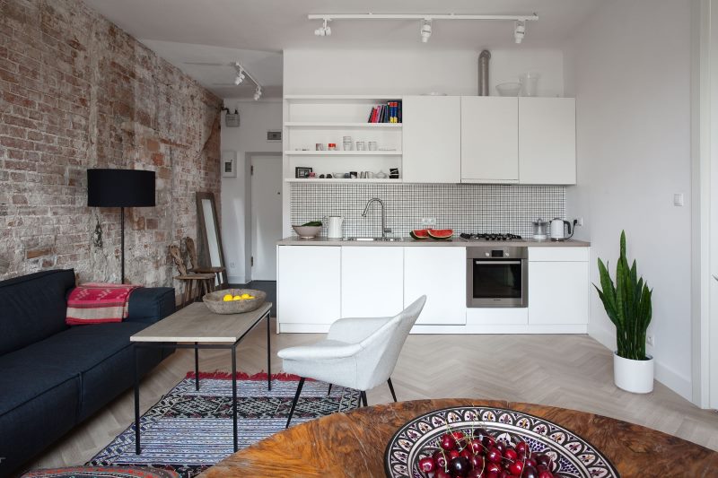 Reka bentuk dapur bilik gaya minimalis