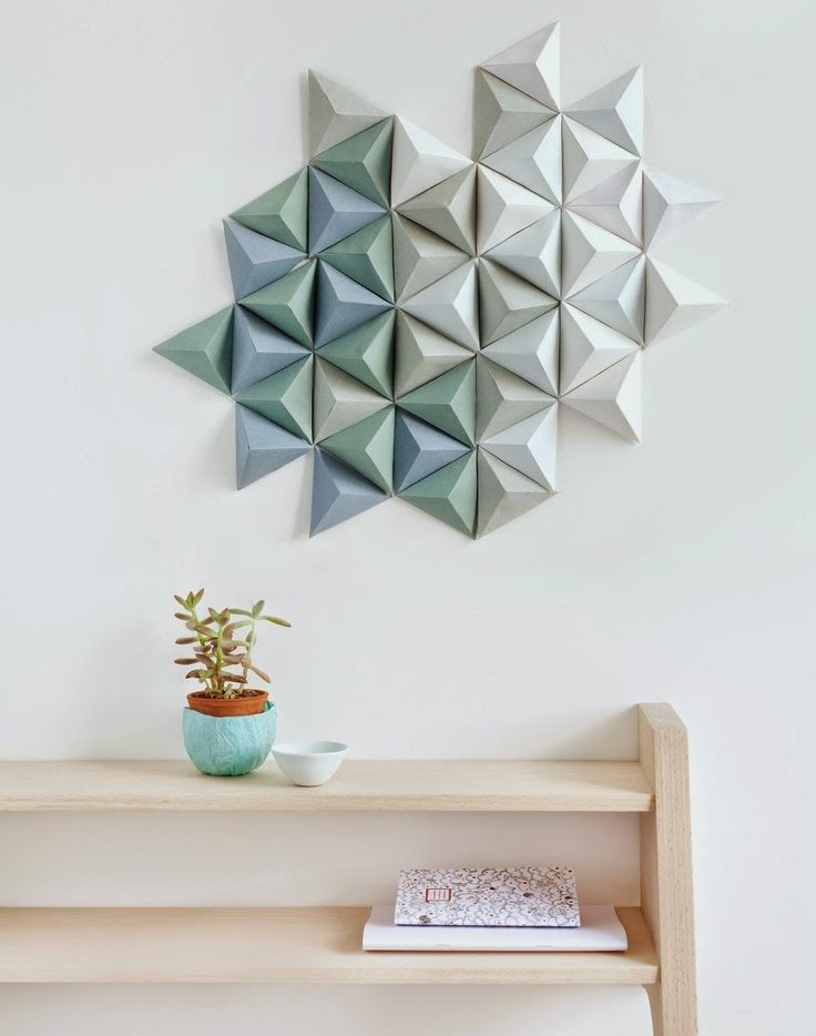 Направете сами 3D хартиена декорация за стена