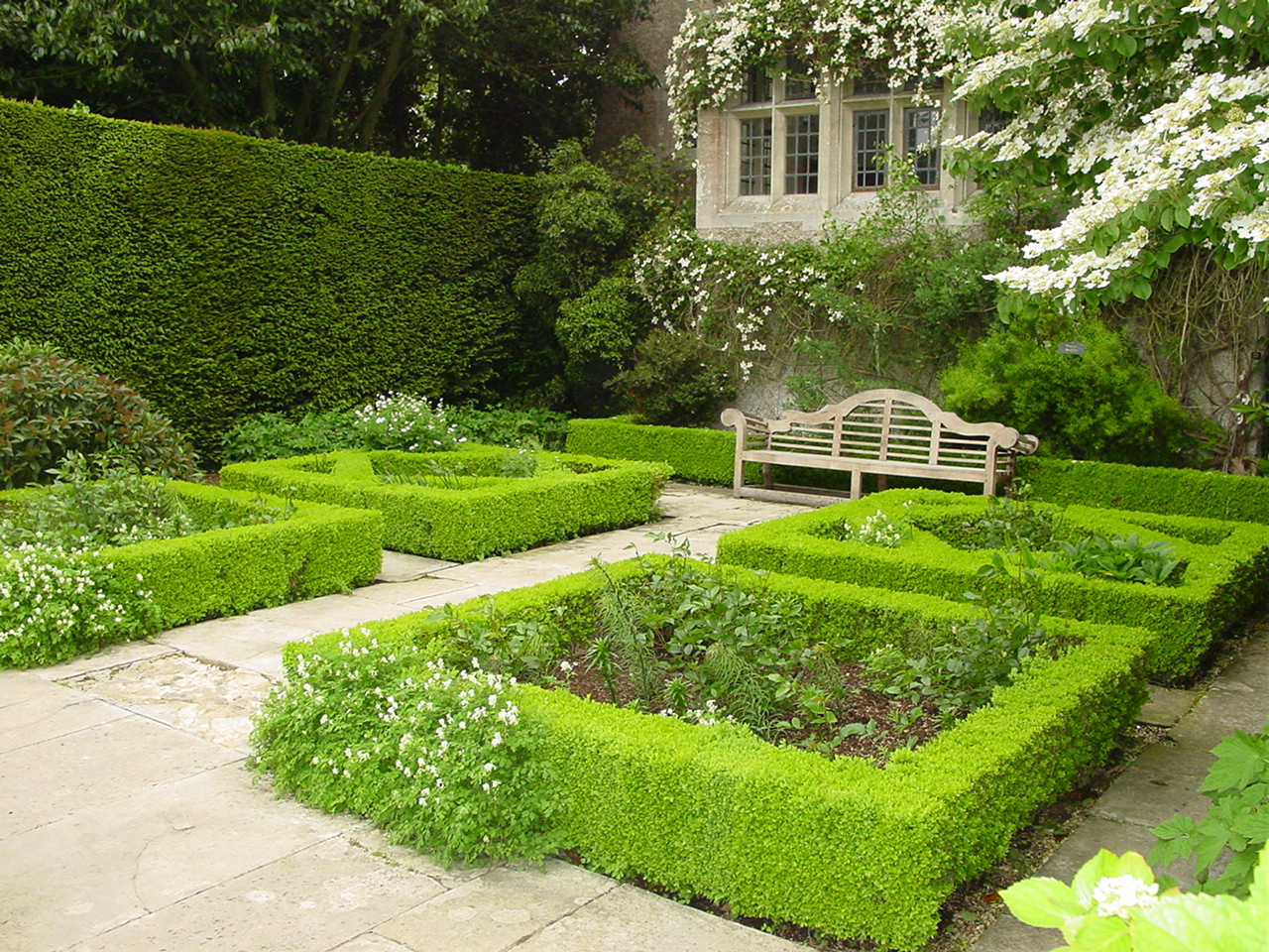 Zona de grădină privată, în stil mic, regulat