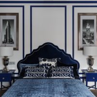 Bed in de Art Nouveau-slaapkamer