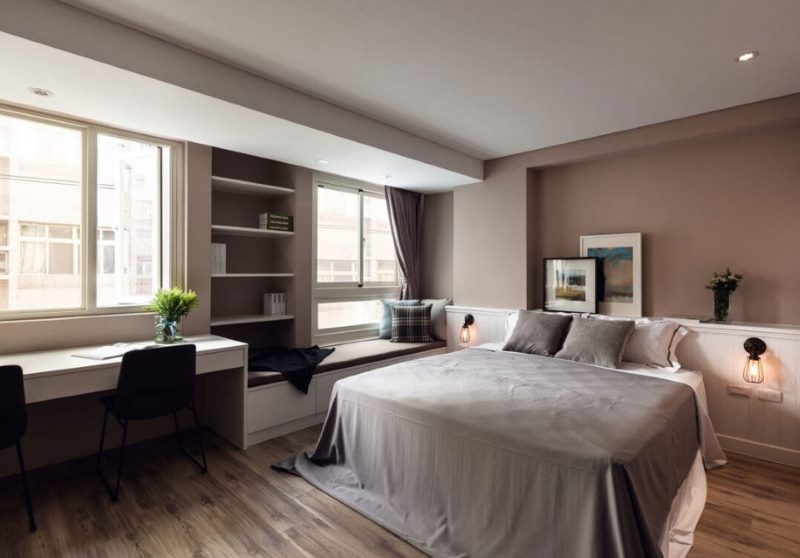 Proiectarea unei camere de dormit într-un apartament cu două camere