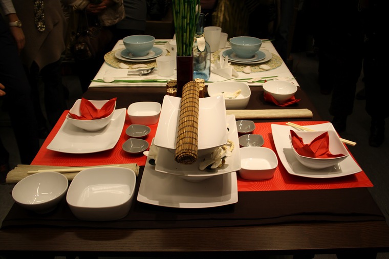 Japanse stijl tafel instelling