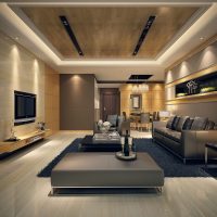 Kombinované osvětlení v designu obývacího pokoje