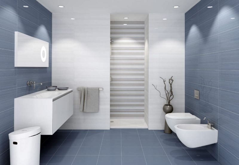 Aukštųjų technologijų vonios kambario dizainas
