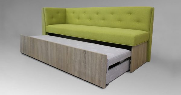 Sofa dapur terbuat dari oak sonoma